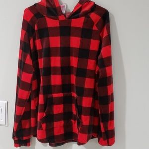 Red/blk plad sweatshirt